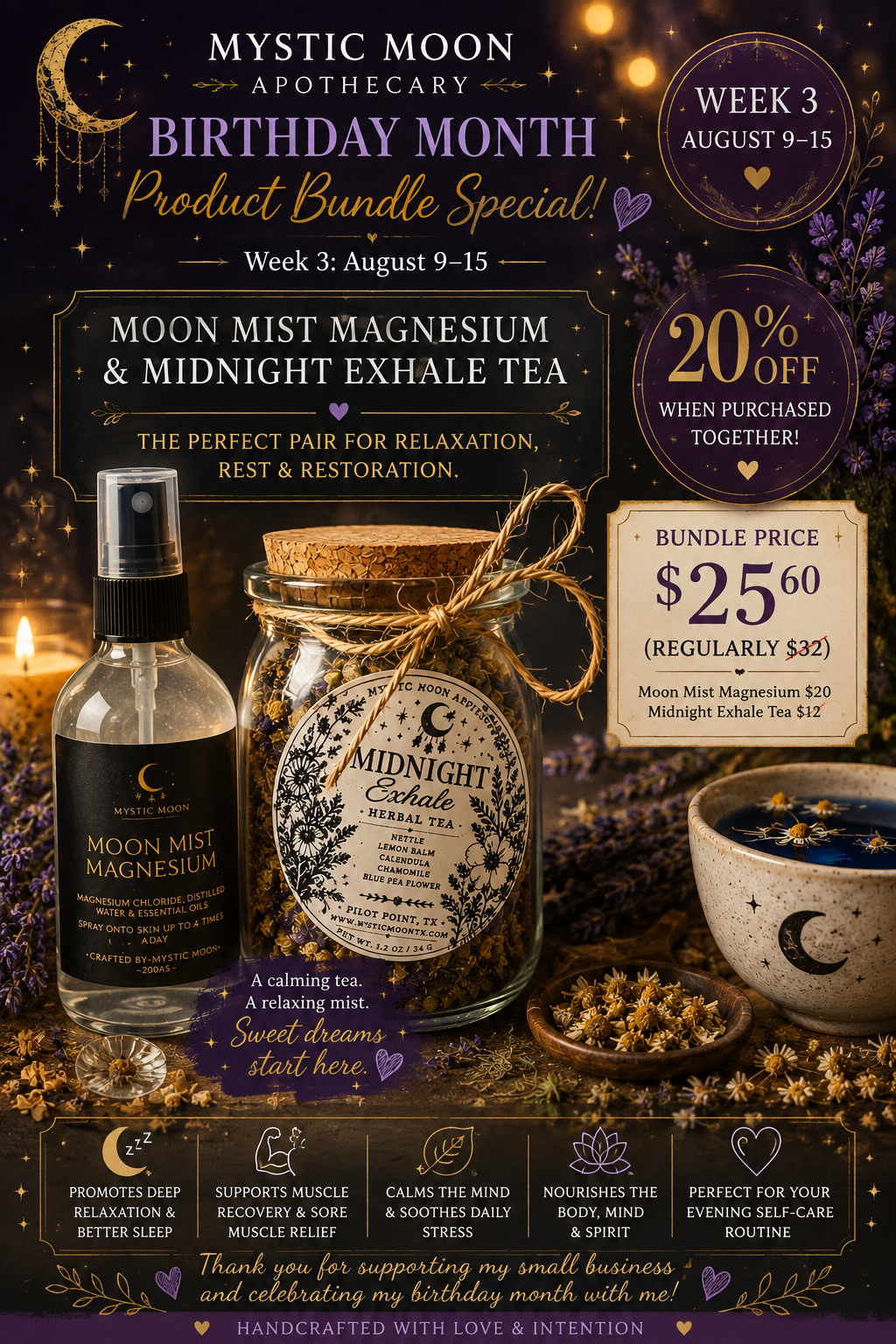 Moon Mist Magnesium & Midnight Exhale Tea Bundle