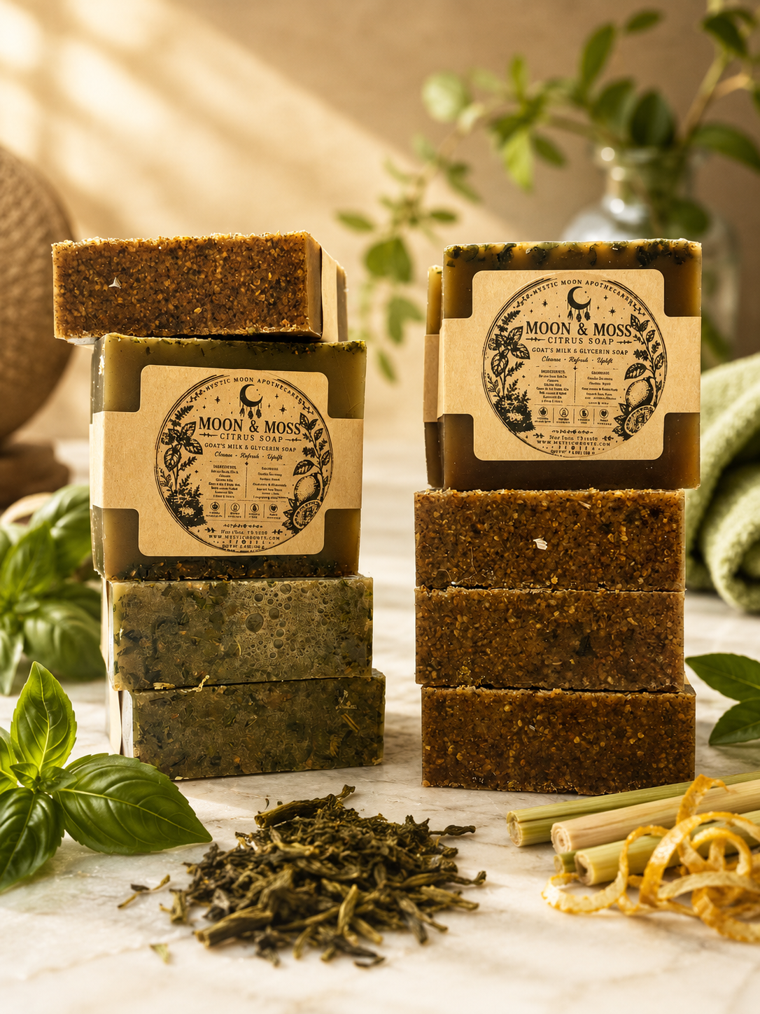 Moon & Moss Lemon Basil Soap